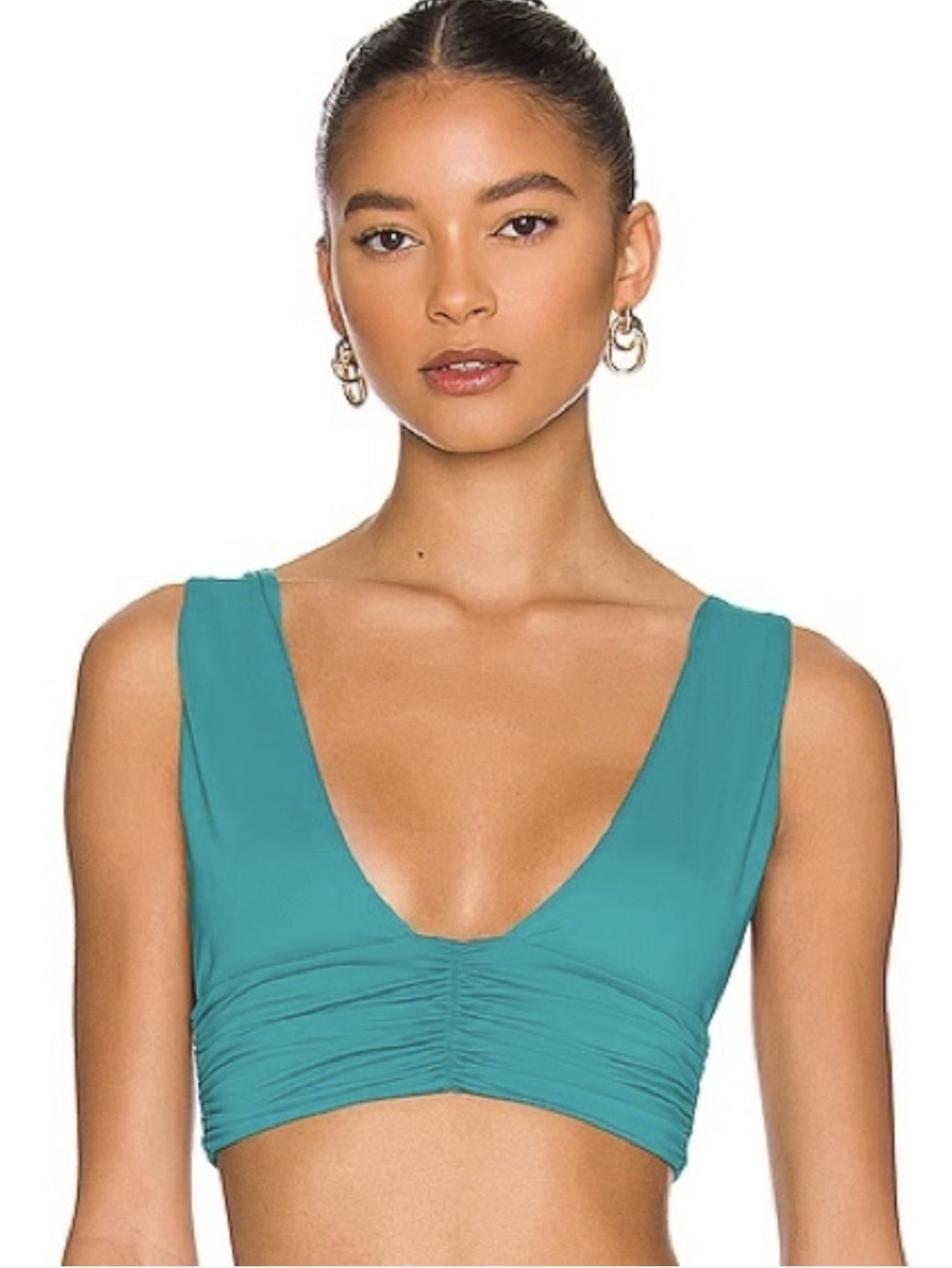 Riot Swim Brea Bikini Top - Cyan